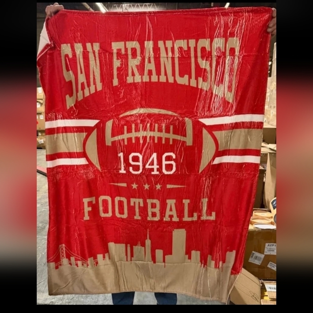 San Francisco 49ers Blanket 50x60  Throw Blanket